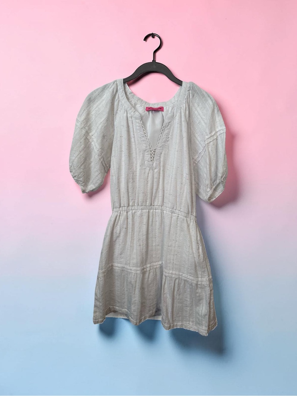 Betsey Johnson Ivory Eyelet V-Neck Tunic Confetti Dress